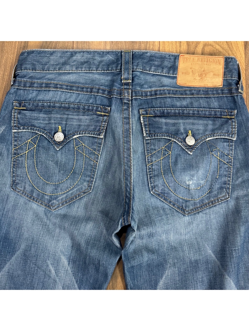 True Religion Men’s Jeans 36x32 Flare Vintage Y2K USA Made Horseshoe Pocket
